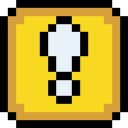 Retro Block - Exclamation Icon 128x128 png